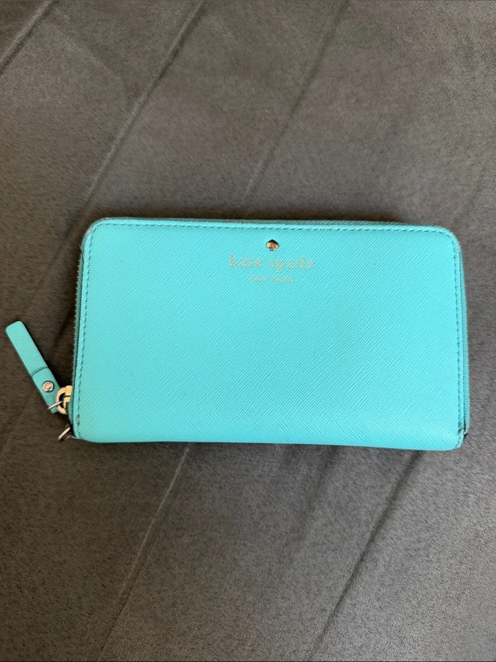kate spade Mint, White & Navy Saffiano Satchel